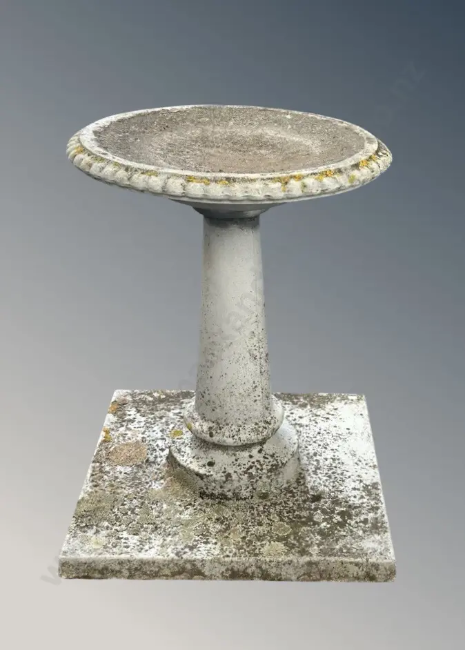 Concrete Column Bird Feeder on Base, H75xD56cm Image 1++