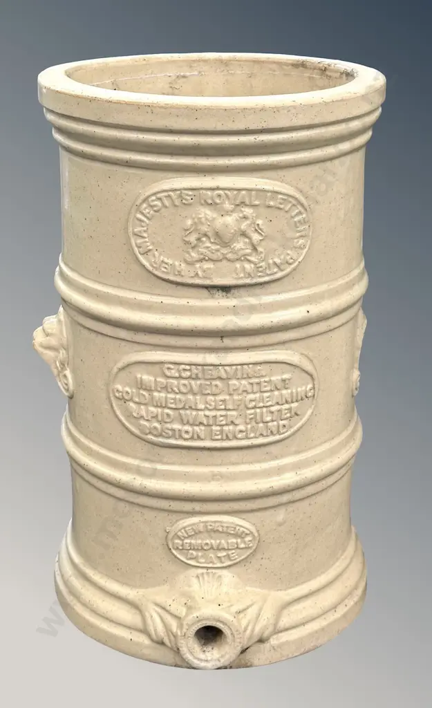 Her Majesty's Royal G. Cheavin Gold Medal self cleaning Rapid Water Filter, AF, H41xD27cm Image 1++
