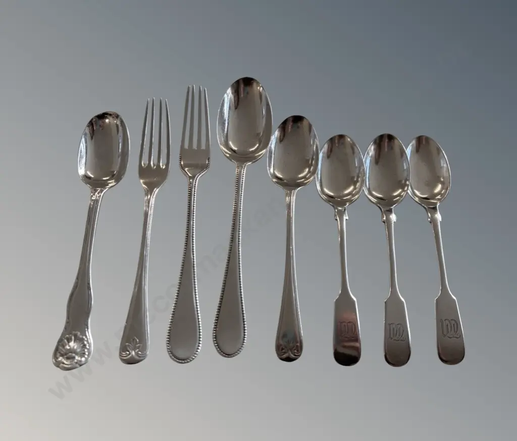 Sterling Silver Cutlery - Forks and Spoons TW221gms Image 1++