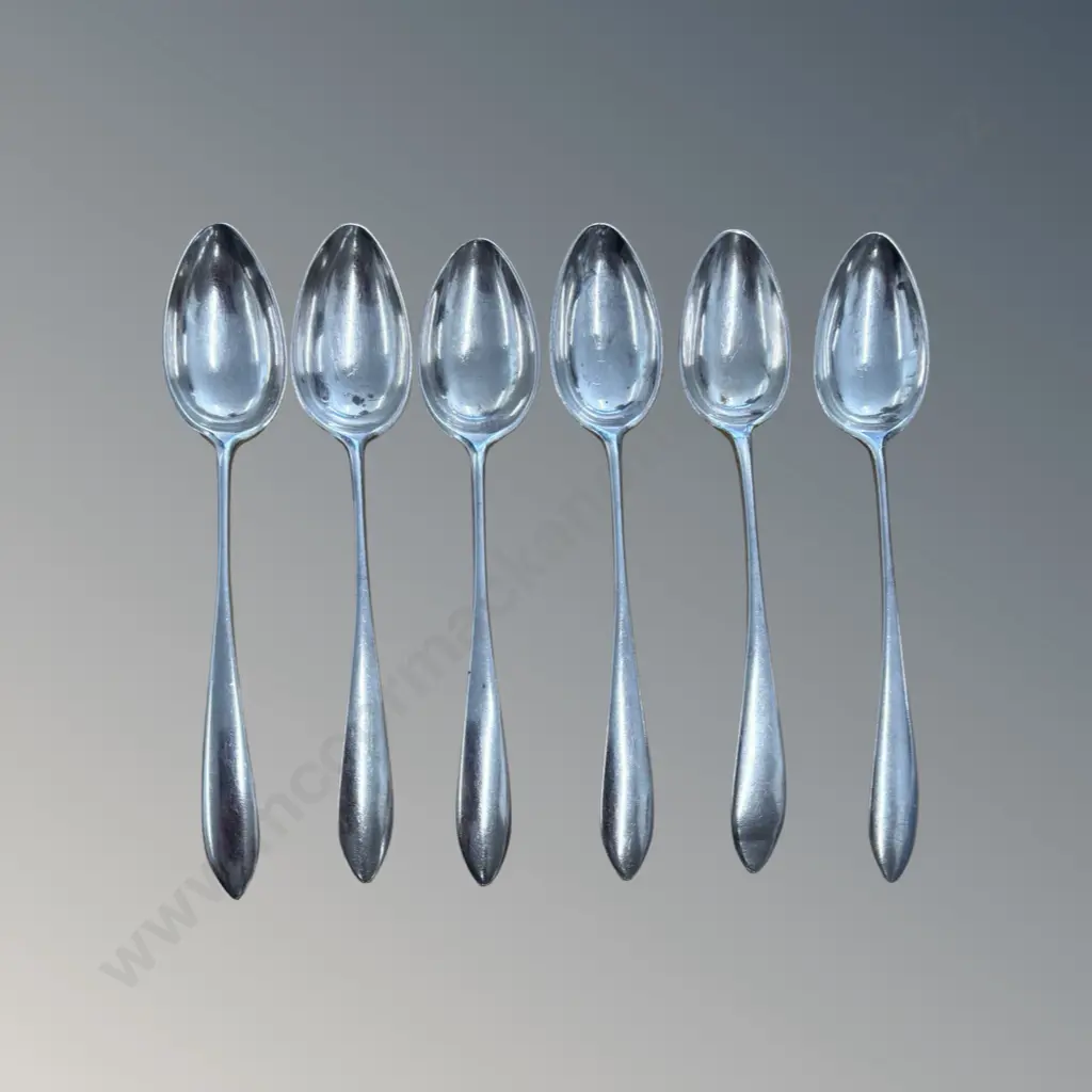 Six 835 Silver Teaspoons, TW69gms Image 1++