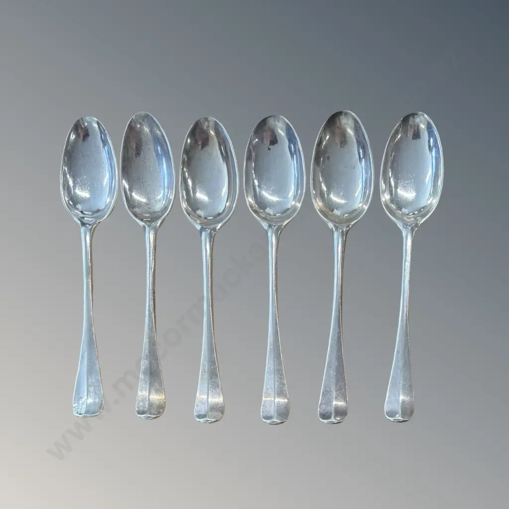 Six Sterling Silver Teaspoons, TW74gms Image 1++