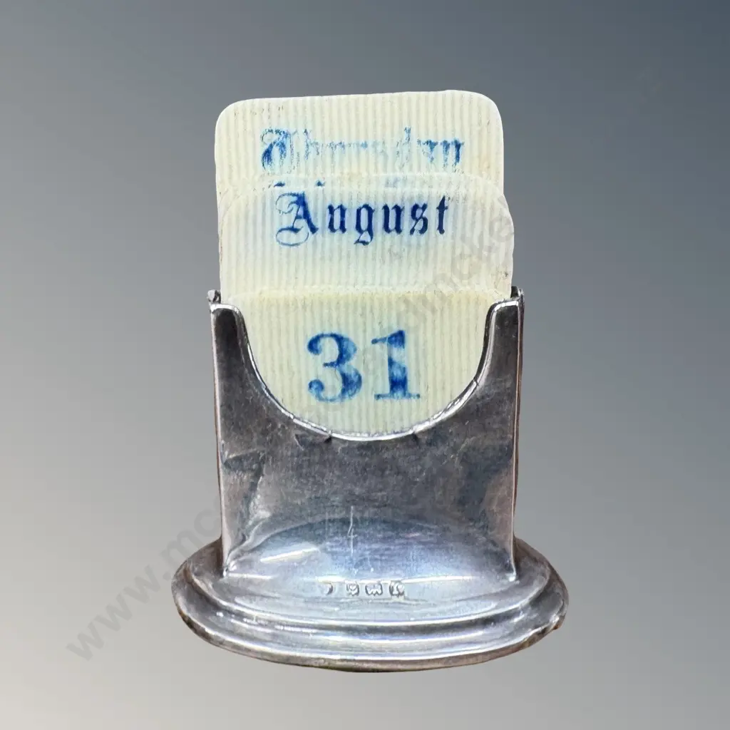Sterling Silver Perpetual Desk Calendar, H6cm, TW21gms (weighted base) Image 1++