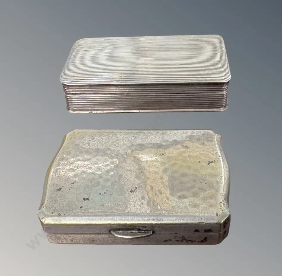 Two Sterling Silver Boxes, TW77gms Image 1++