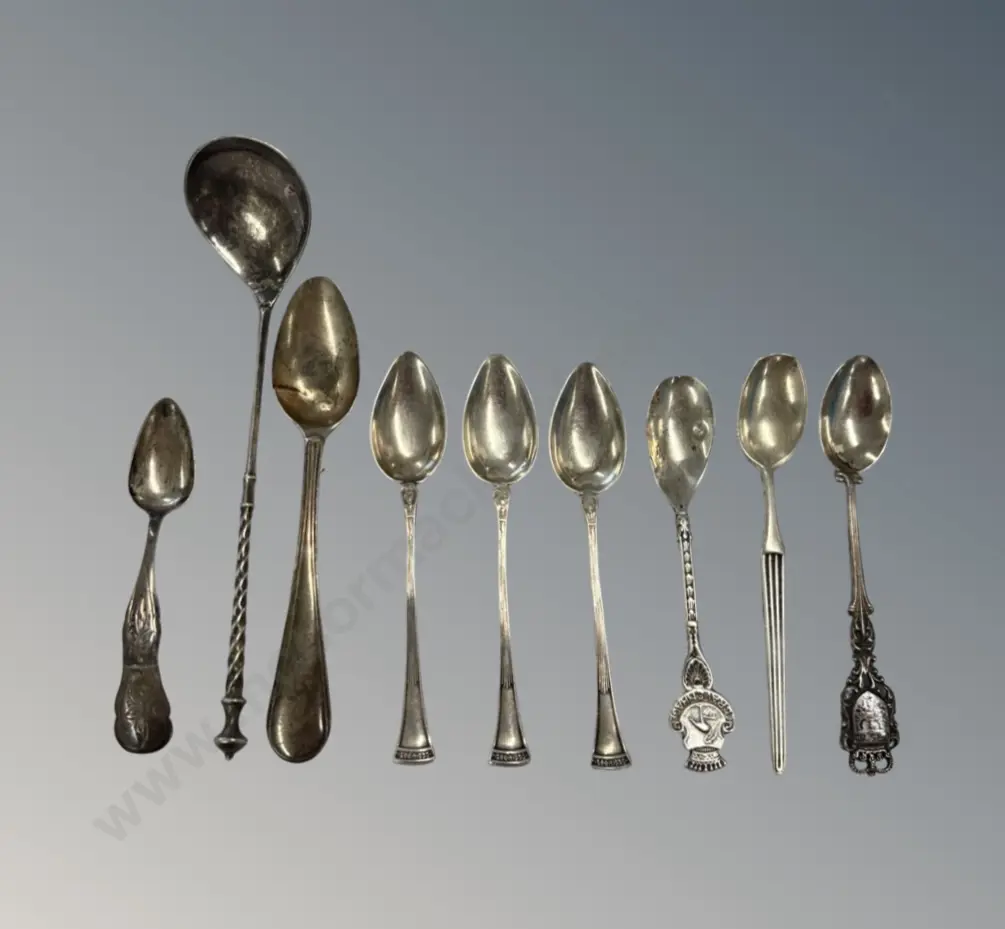 Nine 835 Silver Spoons, TW84gms Image 1++
