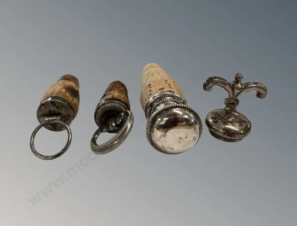 Four 835 Silver Mounted Stoppers Image 1++
