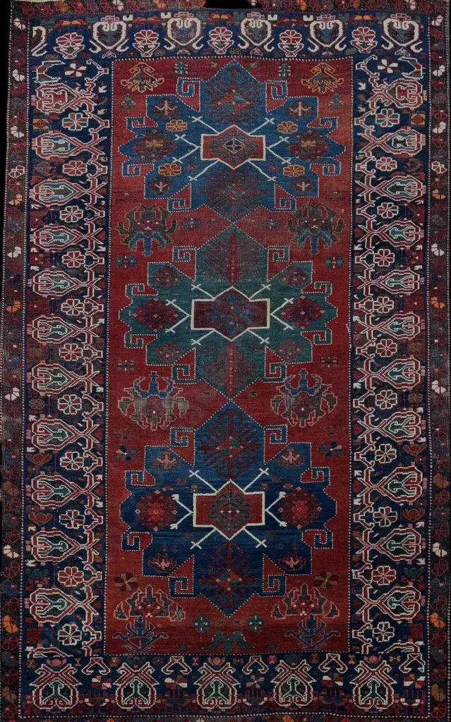 Persian Rug - Red, Blue and Cream Tones 185x114cm Image 1++