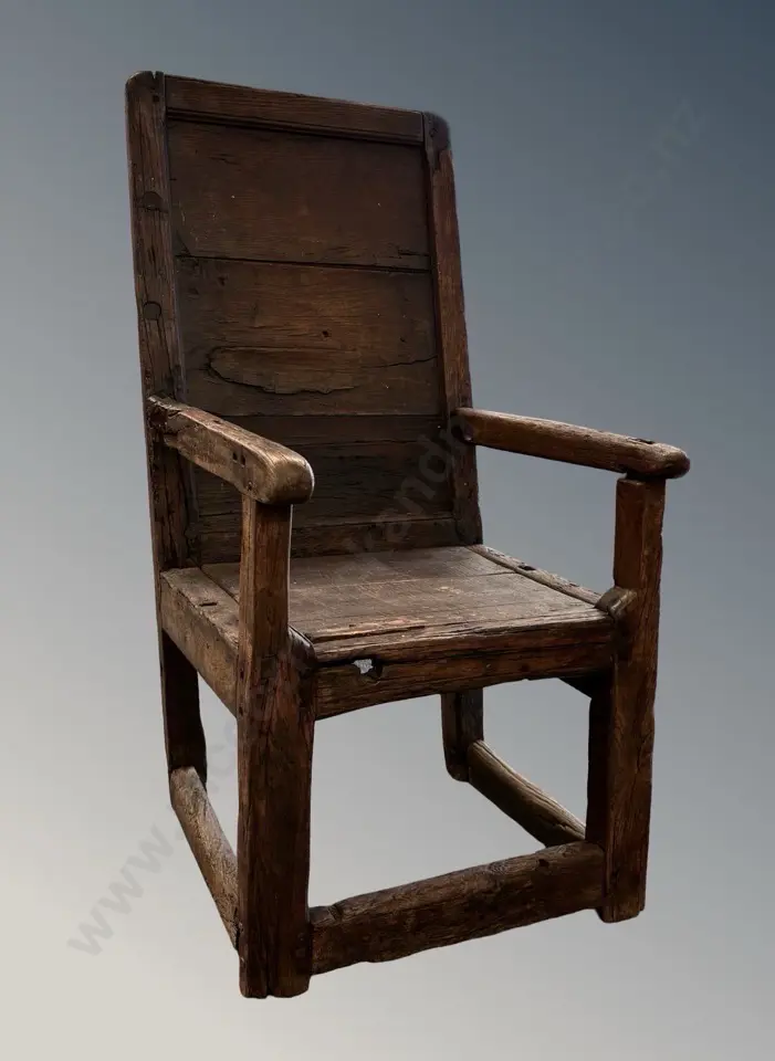 Primitive Panel Armchair, AF repair to arm, H104xW50cm Image 1++