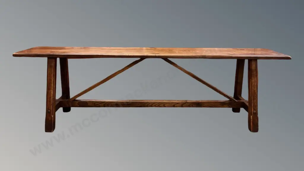 Oak Refectory Bench, L160xW29xH46cm Image 1++