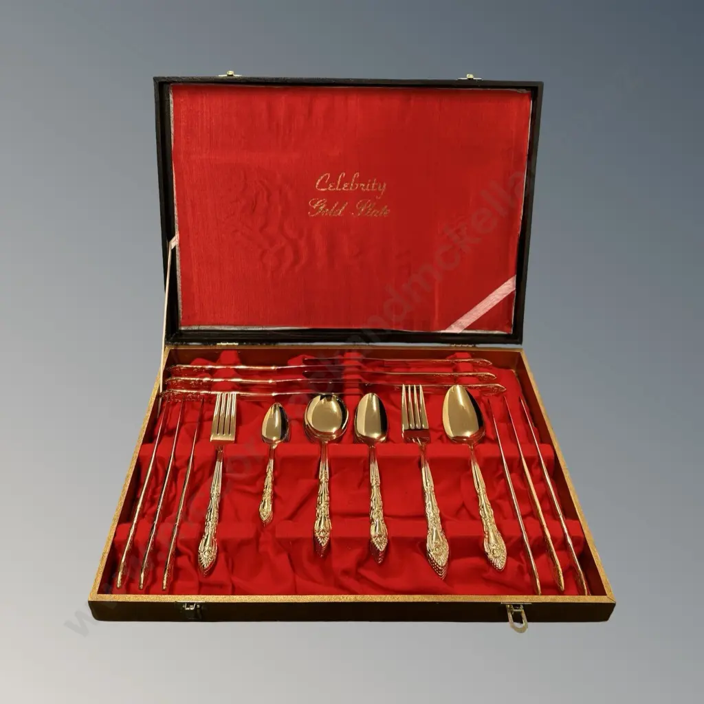 Japanese Gold Plated Cutlery - Six Place Setting Image 1++