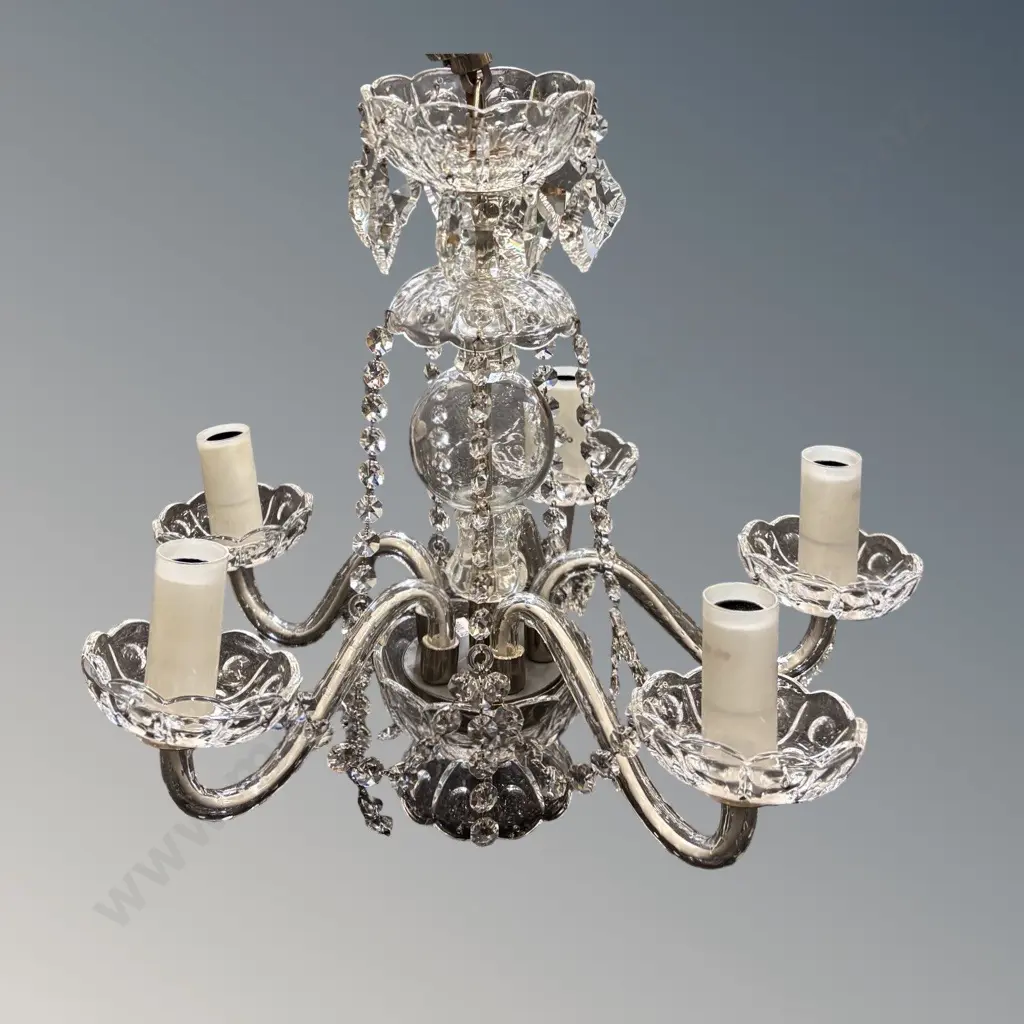 Crystal 5 Branch Chandelier Image 1++