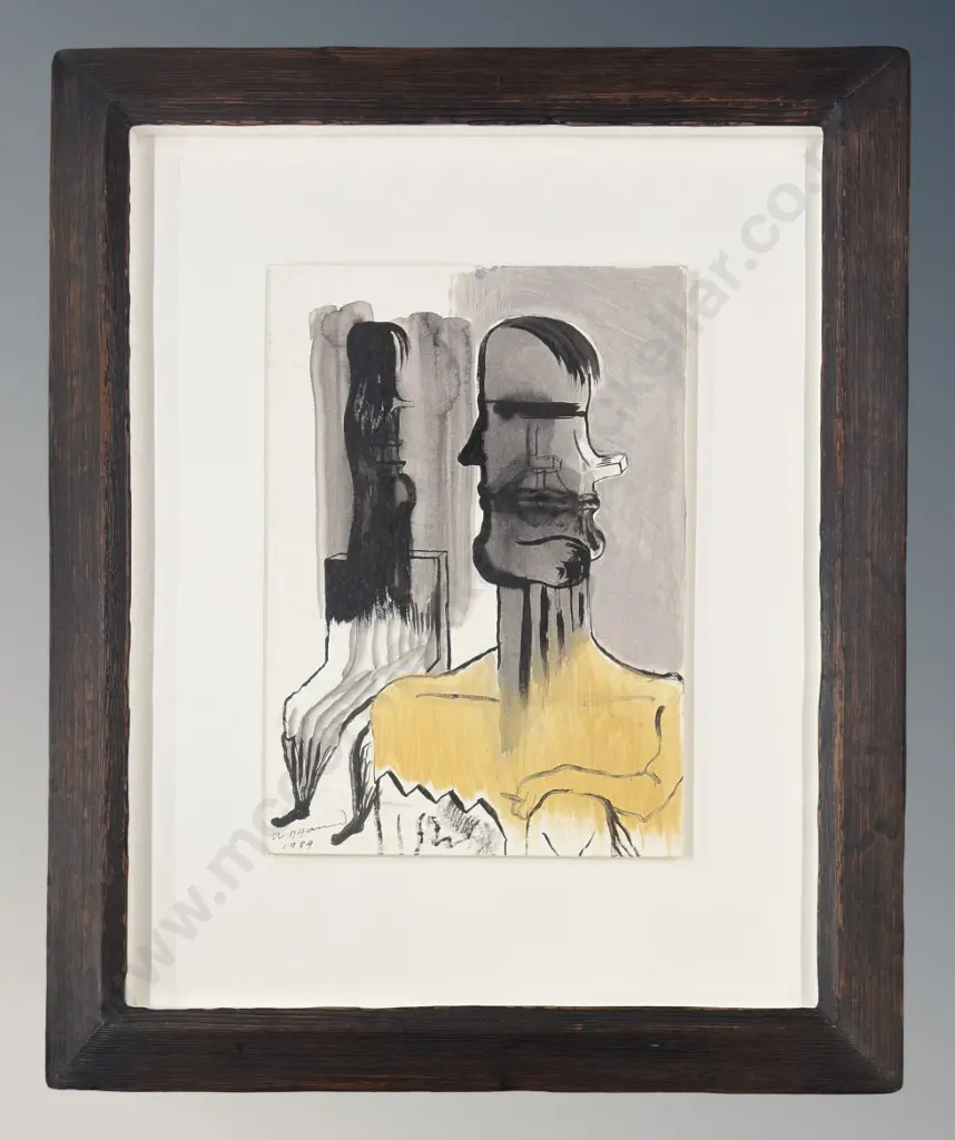 Bill Hammond - Untitled 1989, acrylic on board, 410x290mm Image 1++