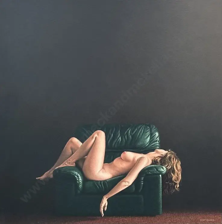 Geoff Williams - Soft and Luxurious, oil on board, 590x585mm Image 1++