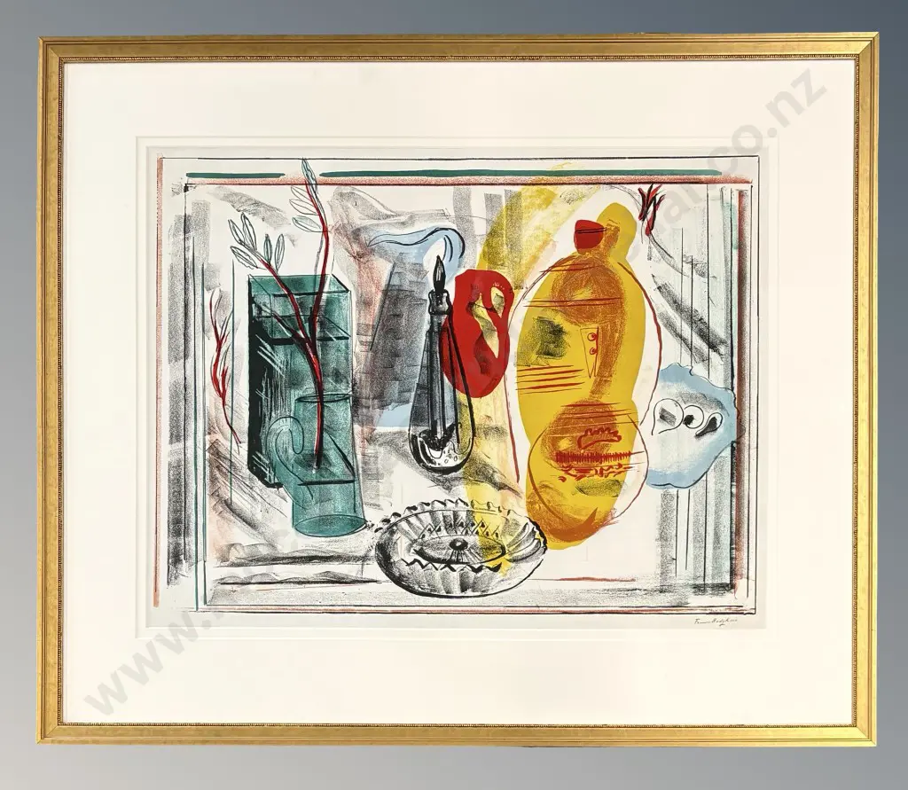 Frances Hodgkins - Arrangement of Jugs, lithograph on paper, 480x625mm Image 1++