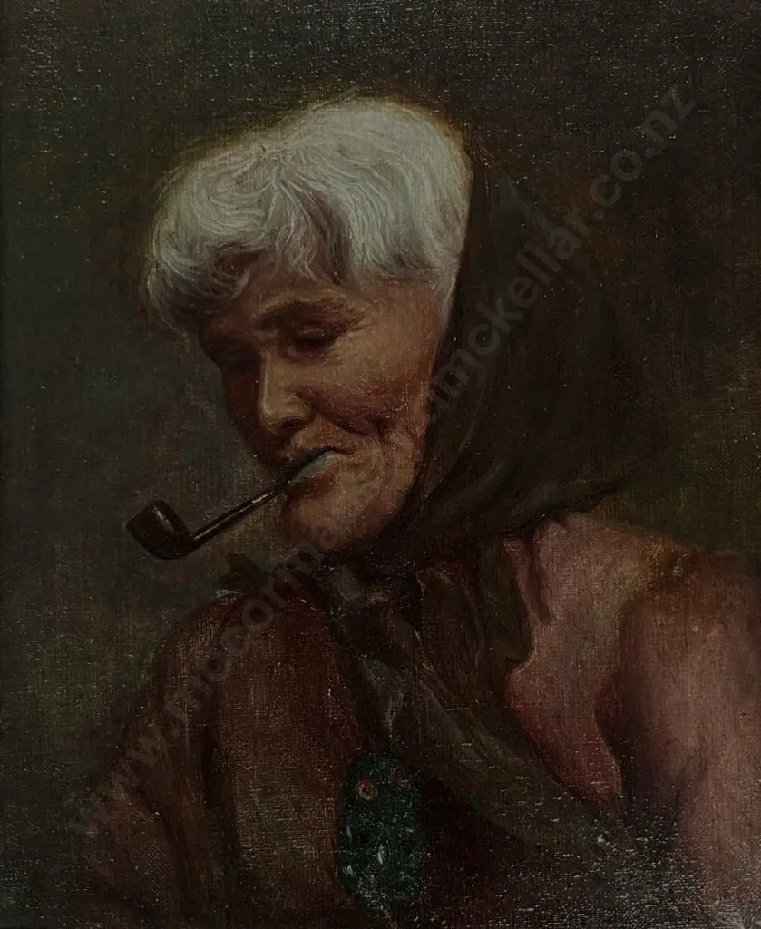 Vera Cummings - Guide Sophia, oil on canvas (restored) 300x240mm Image 1++
