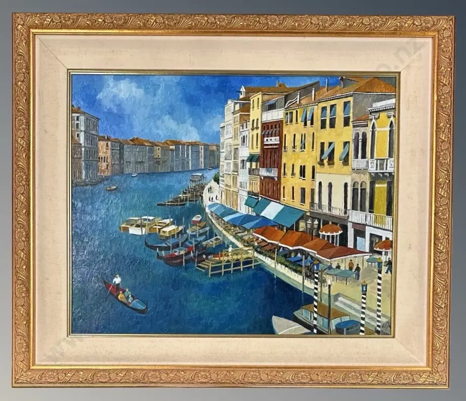 Tom Esplin - From the Rialto, oil on canvas, page 97 Tom Esplin Book, 700x560mm Image 1++