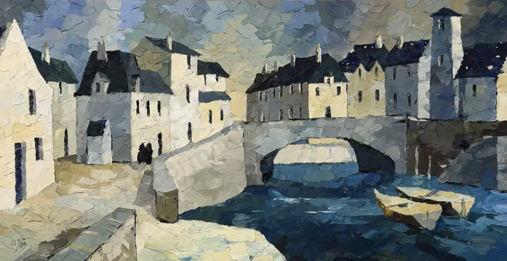 Tom Esplin - Brittany, oil on board, 215x420mm Image 1++