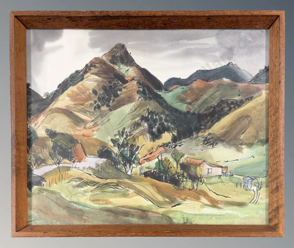 Russell Clark - Northland, watercolour on paper, 320x395mm Image 1++