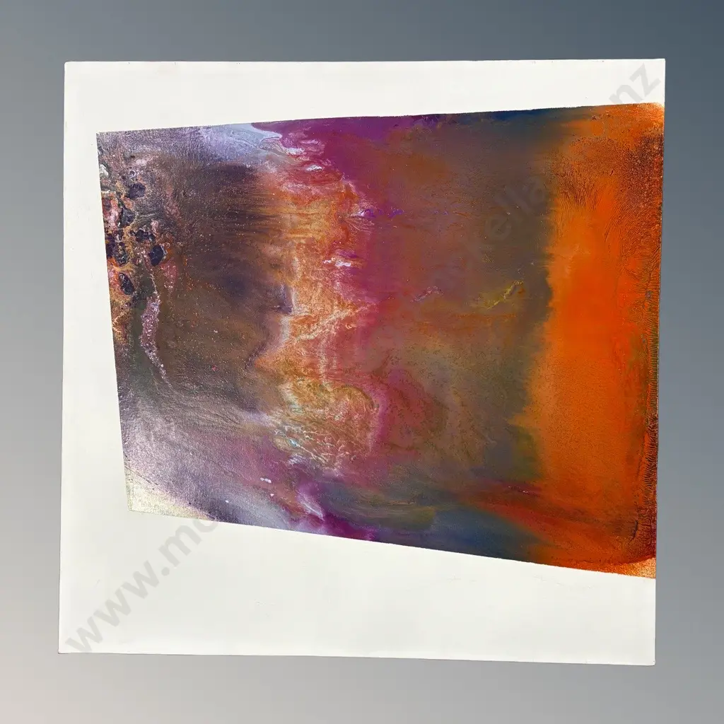 Marie Le Lievre - Orange Slide, 2013, oil and acrylic on canvas 760x760mm Image 1++