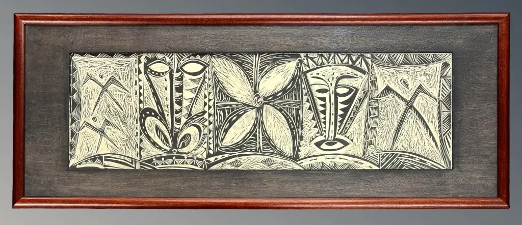Fatu Feu'u - Ulufale, woodcut PP, 280x930mm Image 1++