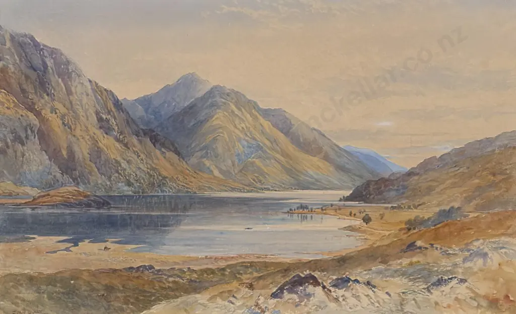 John Gully - Lakeside, watercolour on paper, 300x400mm Image 1++