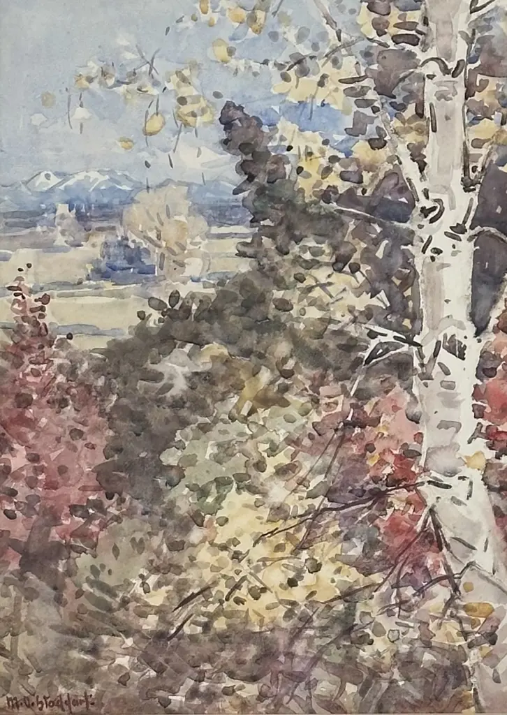 MO Stoddart - Autumn in Canterbury, watercolour on paper, 340x245mm Image 1++