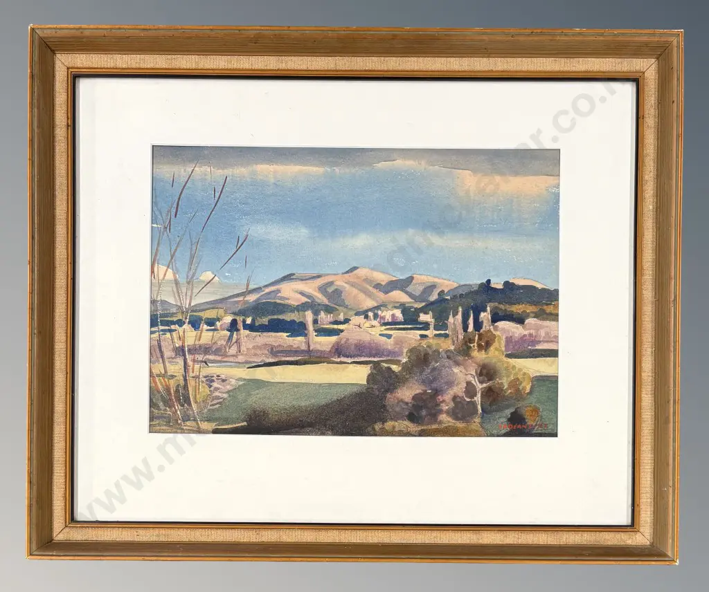 AA Deans - Mountain Landscape, 1962, watercolour on paper, 250x360mm Image 1++