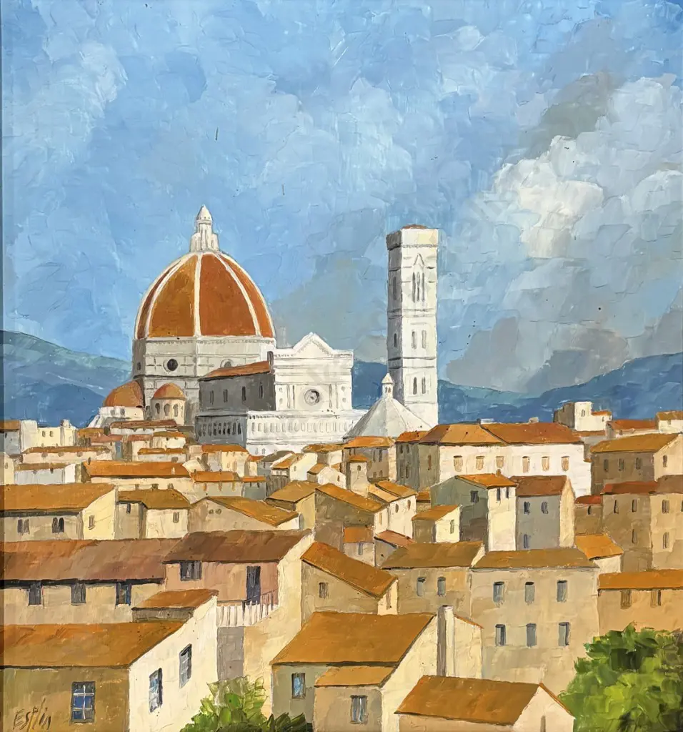 Tom Esplin - The Duomo Florence, oil on board, 380x355mm Image 1++