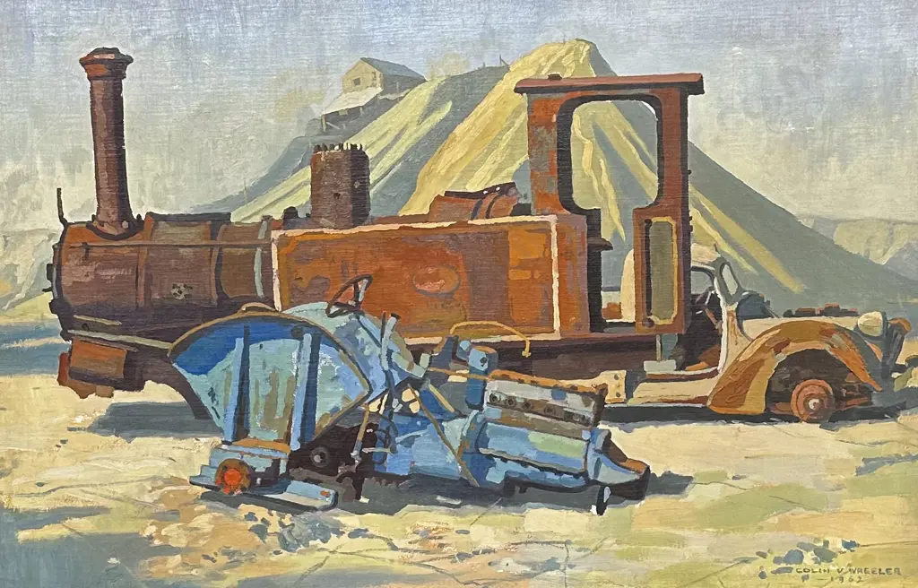 Colin Wheeler - In Retirement, 1962, oil on board, 460x720mm Image 1++