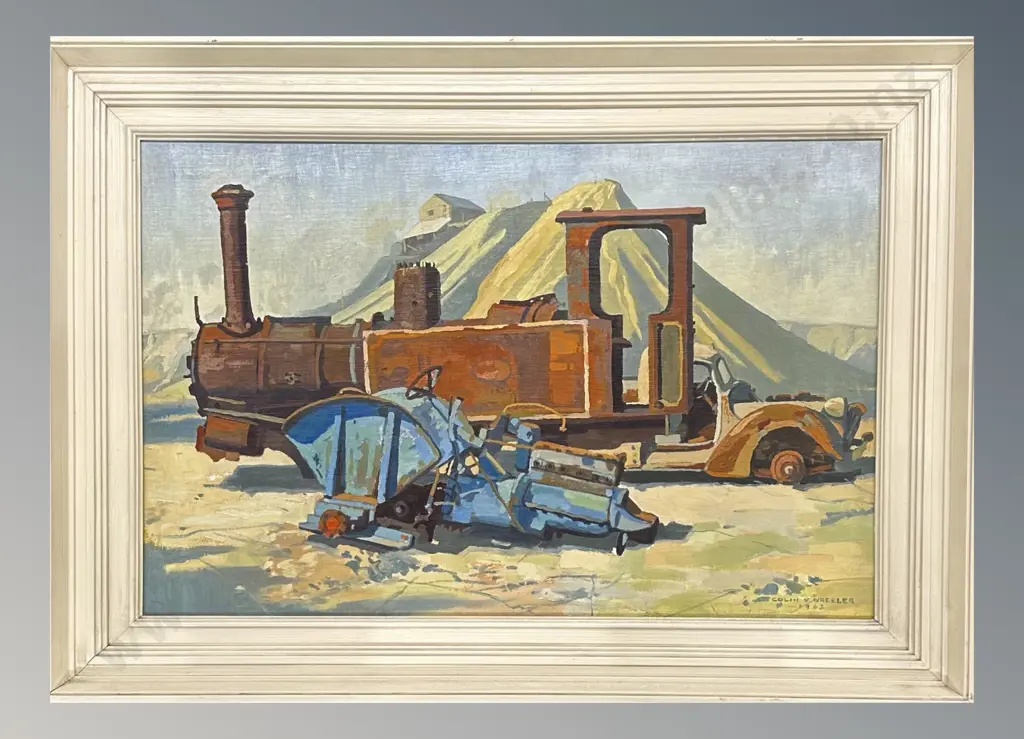 Colin Wheeler - In Retirement, 1962, oil on board, 460x720mm Image 1++