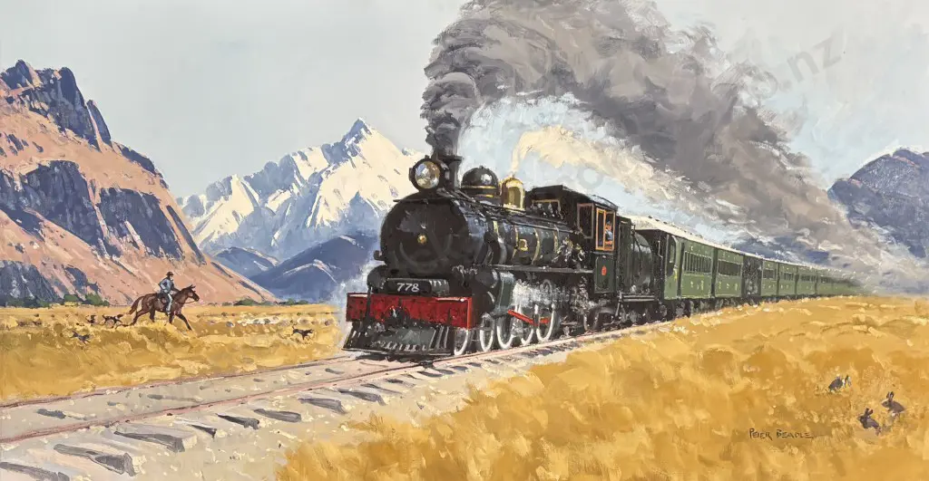 Peter Beadle - Kingston Flyer, oil on board, 645x1210mm Image 1++