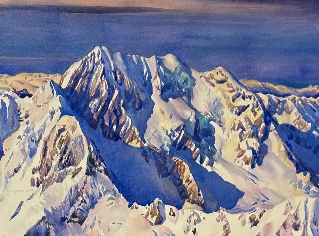 AA Deans - Southern Alps, 1999, watercolour on paper, 500x655mm Image 1++
