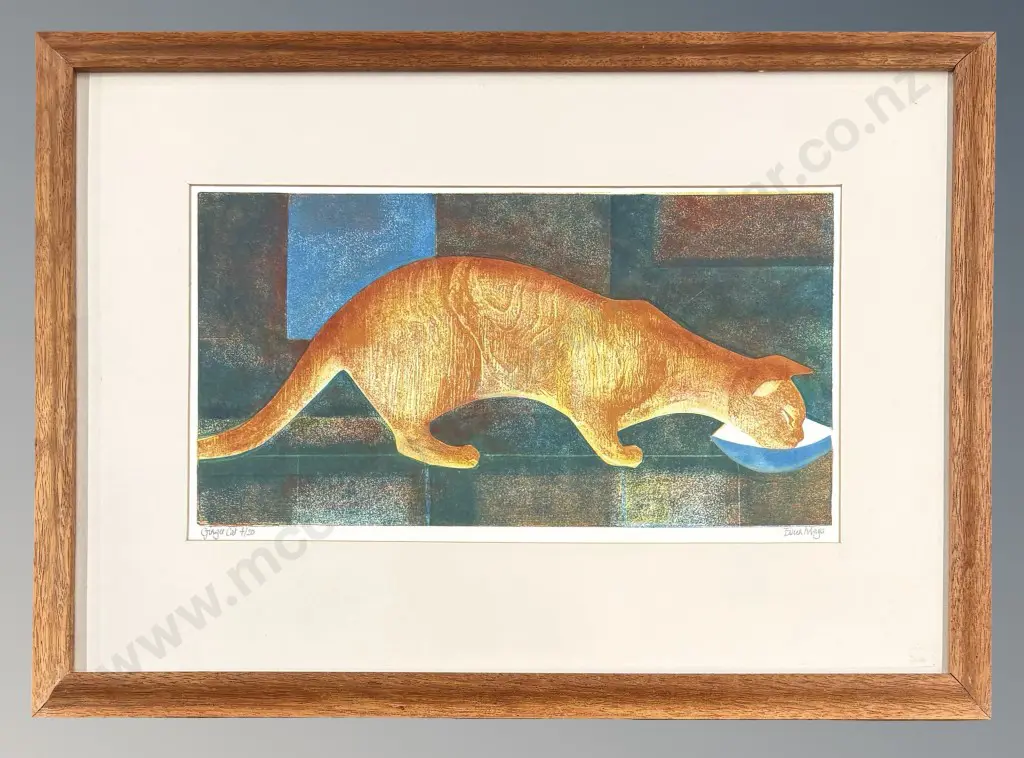 Eileen Mayo - Ginger Cat, screenprint 4/20, 245x455mm Image 1++