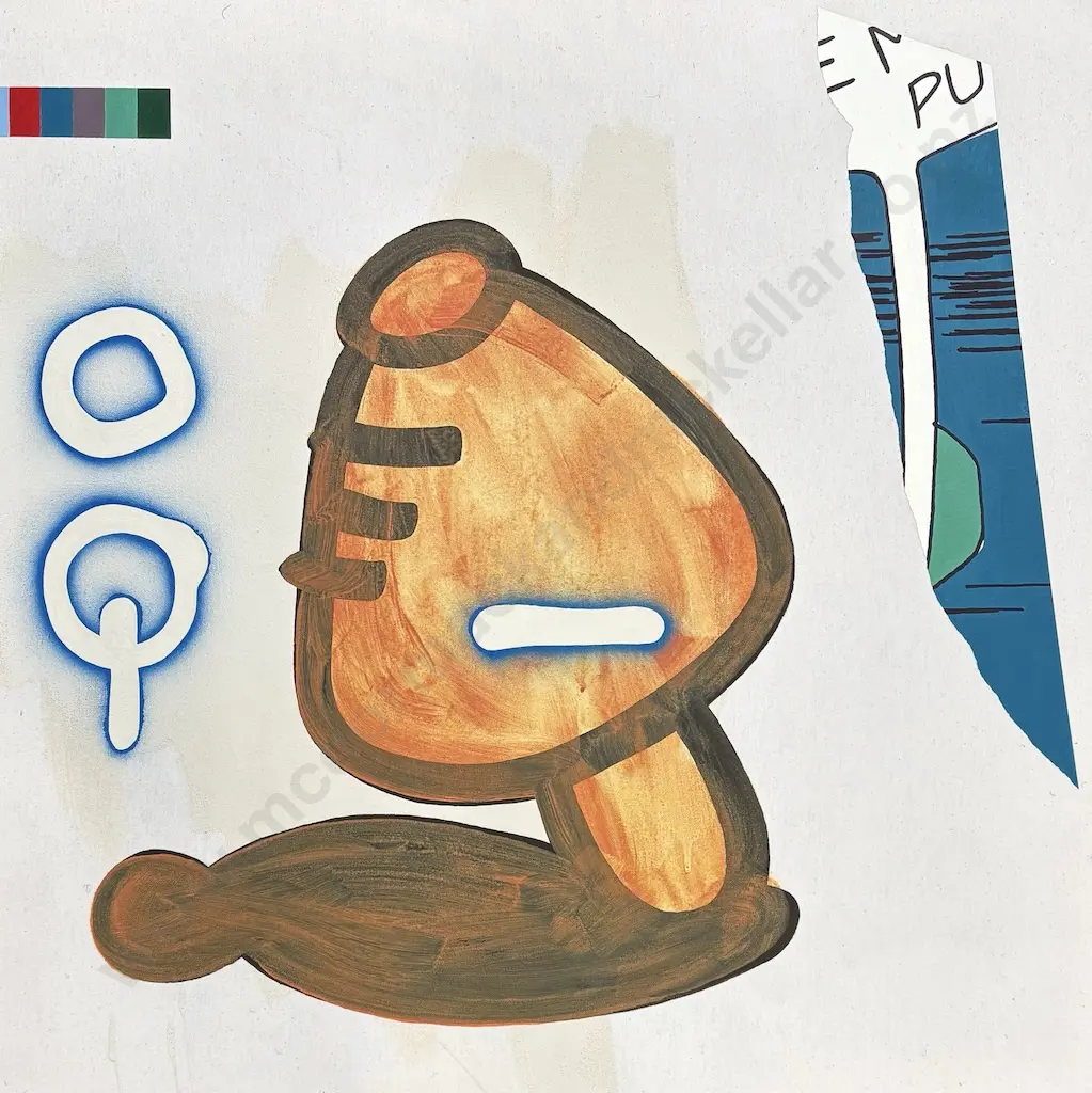 Tjalling de Vries - Half a Mushroom, 2013, acrylic on canvas, 710x710mm Image 1++