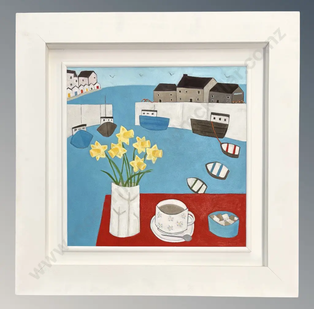 Katty McMurray - Tea & Duffs at the Cafe, oil on board, 440x440mm Image 1++