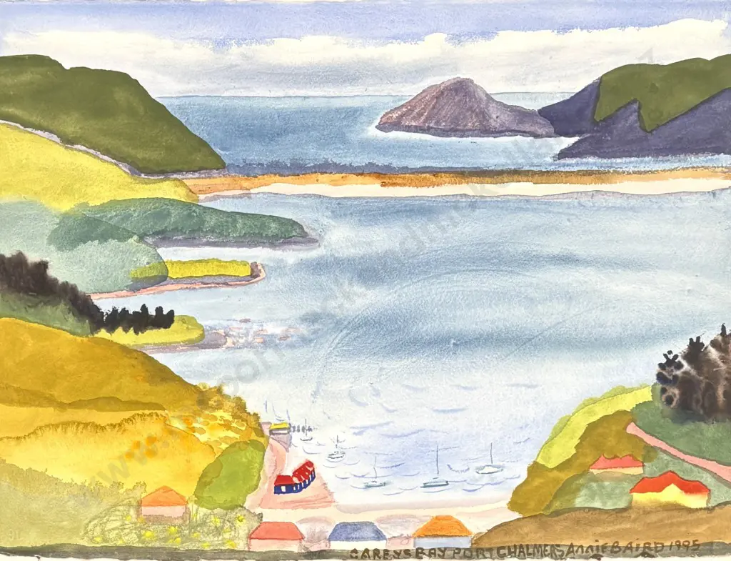 Annie Baird - Careys Bay, watercolour on paper, 570x760mm Image 1++