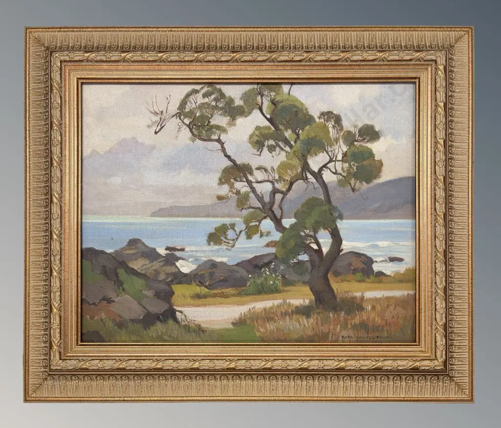 Rata Lovell-Smith - Haumuri Bluff, 1943, oil on board, 345x450mm Image 1++