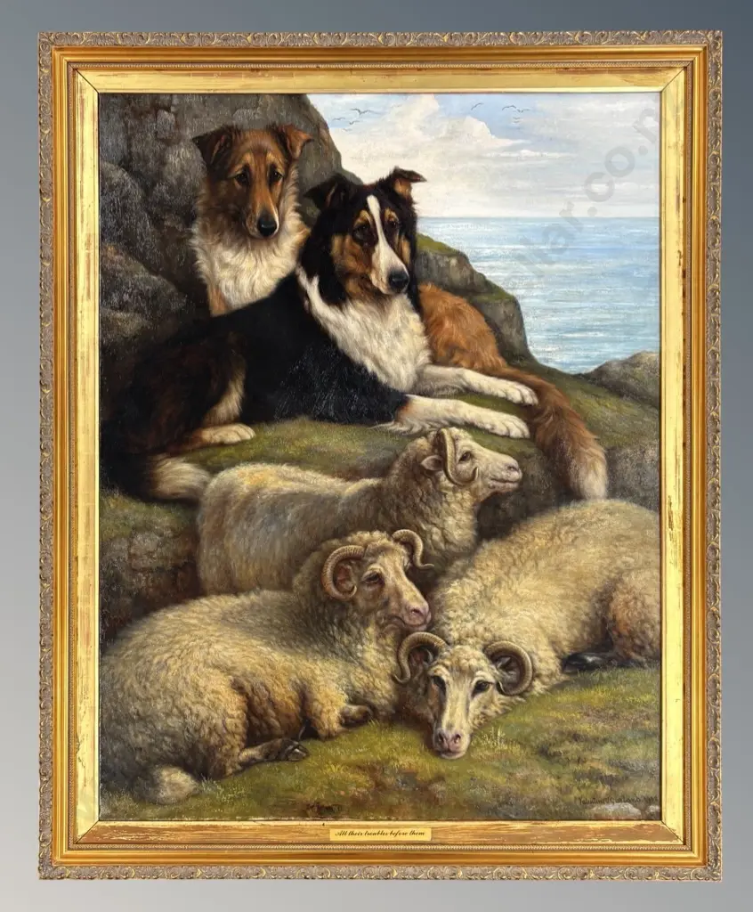 Valentine Thomas Garland - All their Troubles Before Them, oil on canvas, 1110x860mm Image 1++
