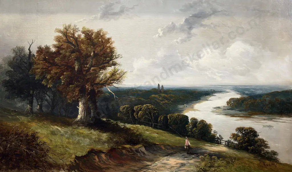 C Basden - English Country Scene, oil on canvas, 750x1250mm Image 1++