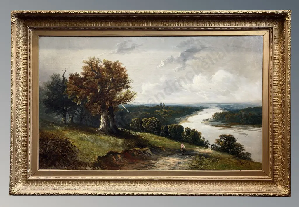 C Basden - English Country Scene, oil on canvas, 750x1250mm Image 1++