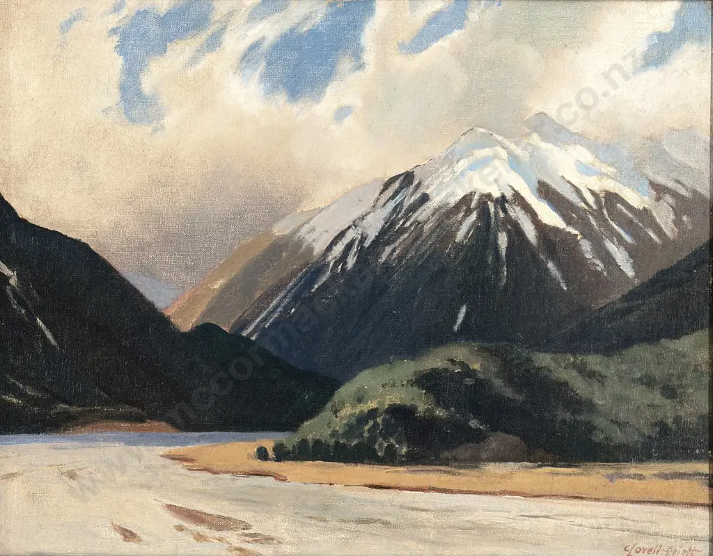 Colin Lovell-Smith - Storm in the Bealey, oil on board, 350x450mm Image 1++