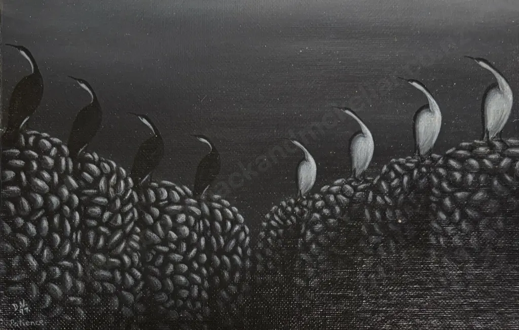 Dean Venrooy - Patience 1997, oil on board, 120x180mm Image 1++