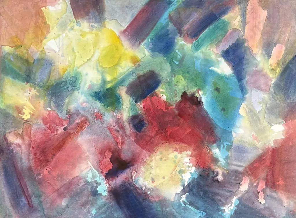 Elizabeth Kay - Soft Lights and Sweet Music, watercolour on paper 520x700mm Image 1++