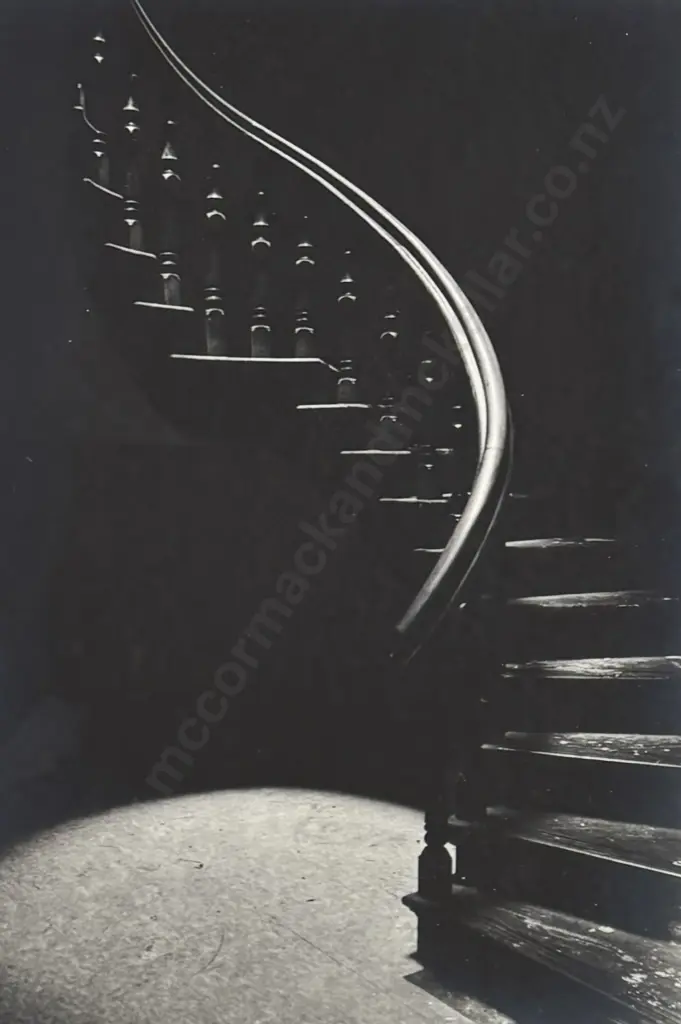 Adrienne Martyn - Untitled - Staircase, black and white photograph, 1990, 280x190mm Image 1++