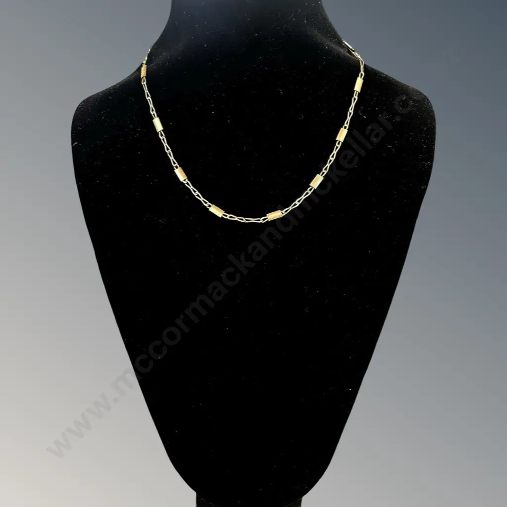 9ct Gold Fancy Link Chain, L42.5cm, TW6.9gms Image 1++