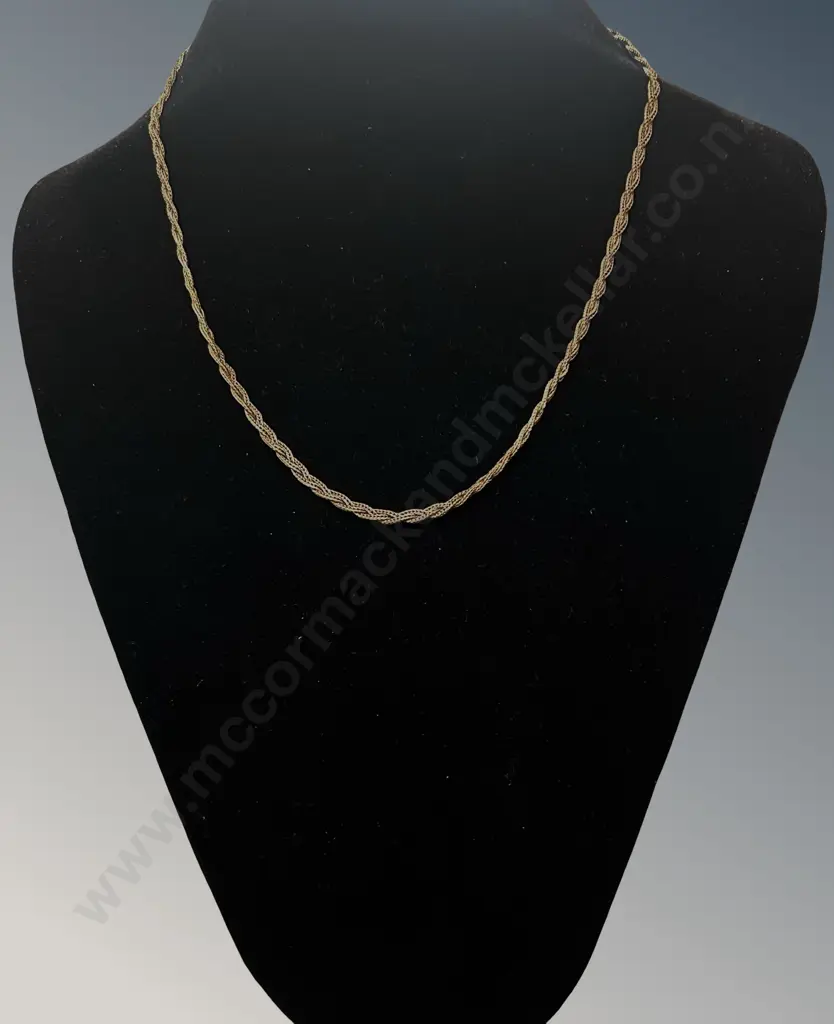 9ct Gold Rope Link Chain, L45cm, TW7.4gms Image 1++
