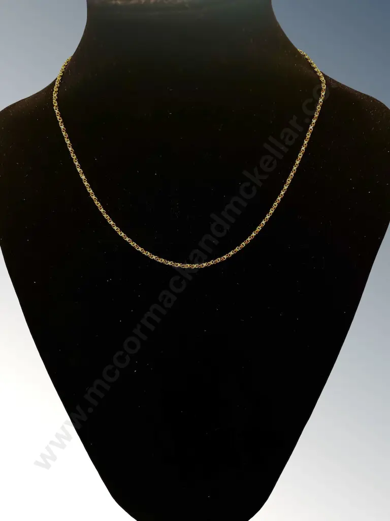 14ct Gold Box Link Chain, L42cm, TW8.00gms Image 1++