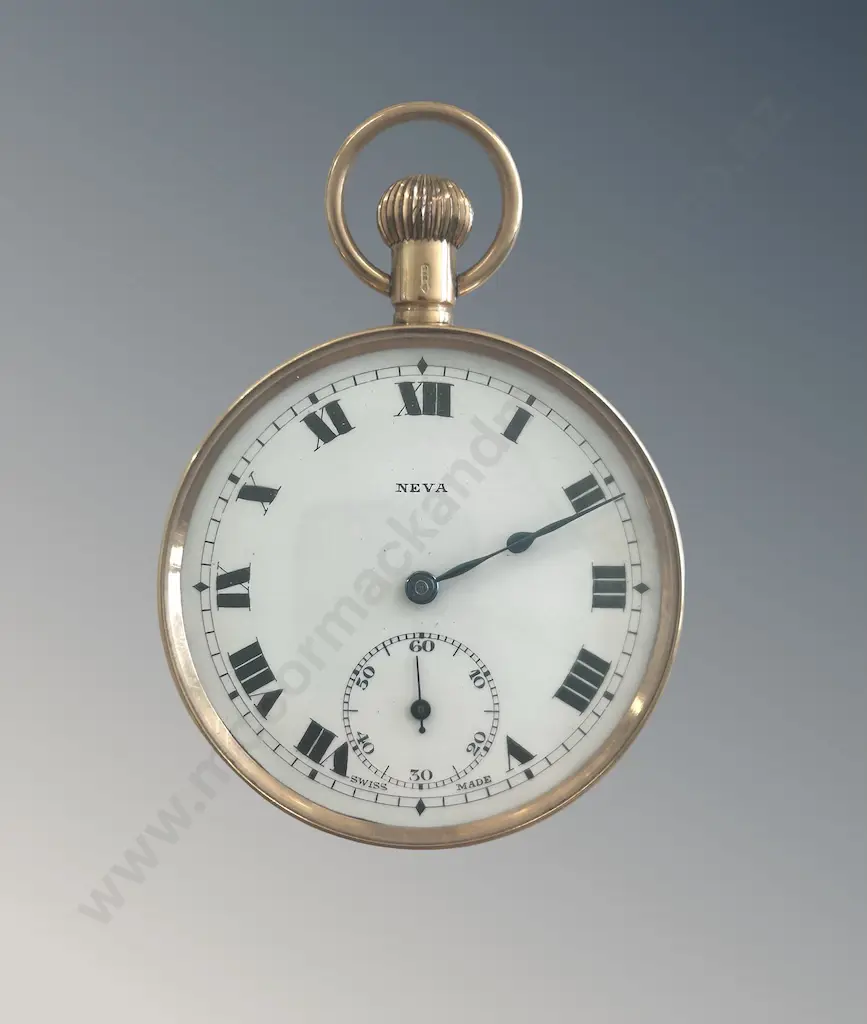 9ct Gold Neva Pocket Watch TW66.5gms Image 1++