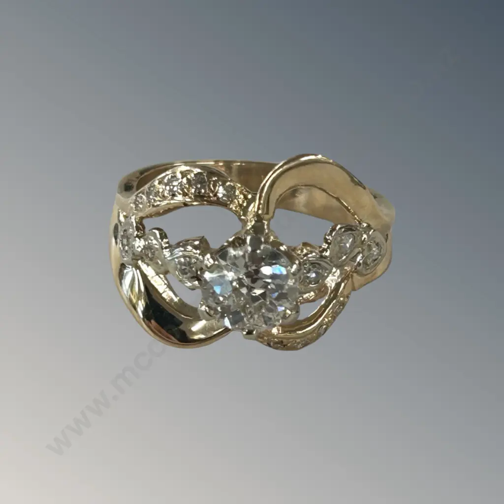 14ct Gold Diamond Solitaire Dress Ring 0.9ct, Size M, TW6.14gms, Valuation $9000 Image 1++