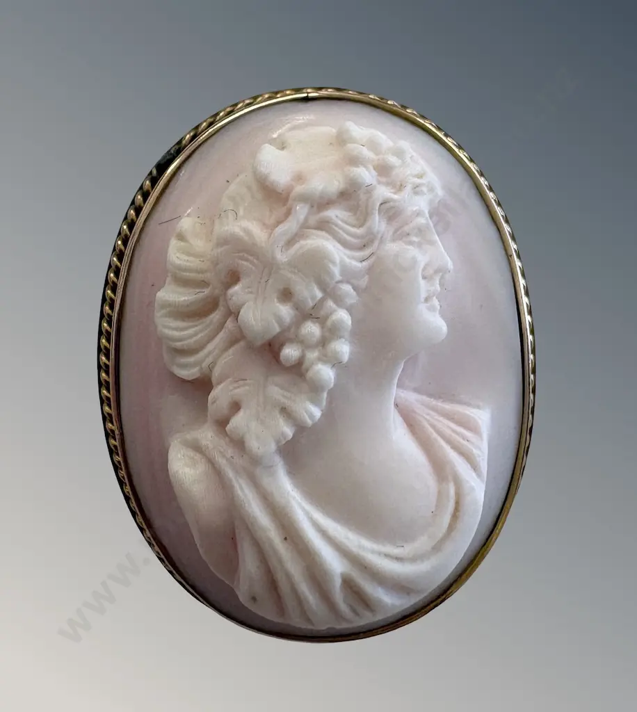 9ct Gold Mounted Cameo TW11.22gms Image 1++