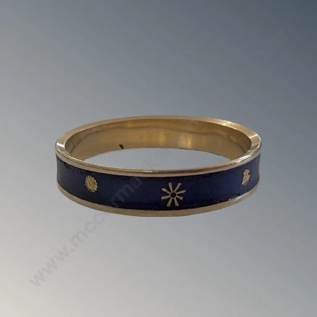 9ct Gold Enamel Ring, Size N, TW2.50gms Image 1++